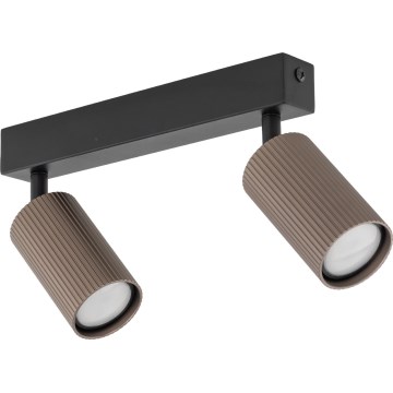 Foco orientable TUNE 2xGU10/10W/230V negro/marrón