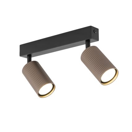 Foco orientable TUNE 2xGU10/10W/230V negro/marrón