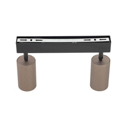 Foco orientable TUNE 2xGU10/10W/230V negro/marrón