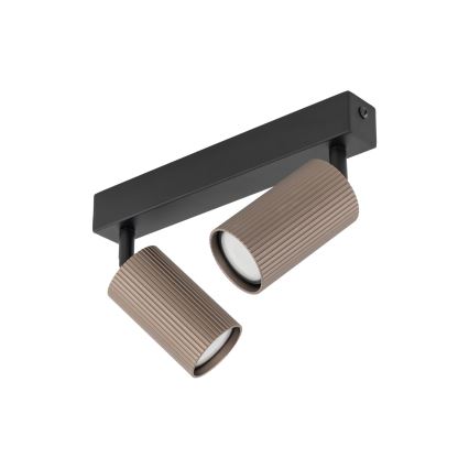 Foco orientable TUNE 2xGU10/10W/230V negro/marrón