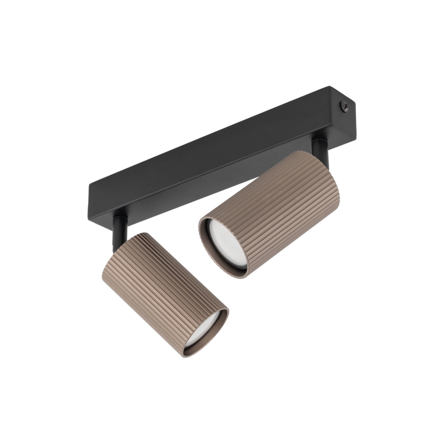 Foco orientable TUNE 2xGU10/10W/230V negro/marrón