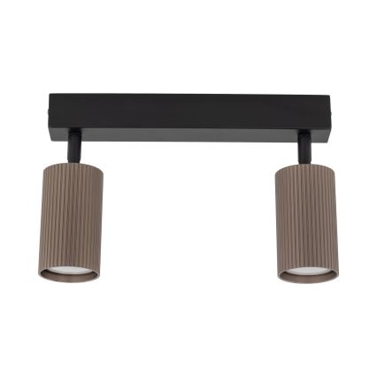 Foco orientable TUNE 2xGU10/10W/230V negro/marrón