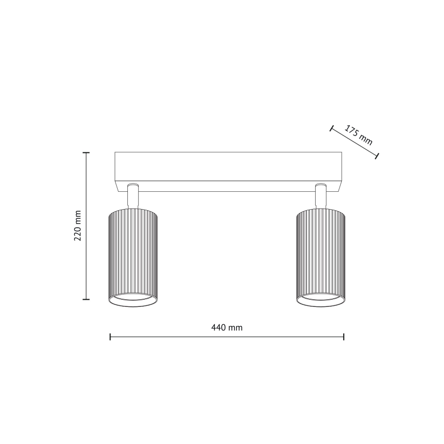 Foco orientable TUNE 2xGU10/10W/230V negro/marrón