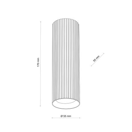 Foco orientable TUNE M 1xGU10/10W/230V 17 cm marrón