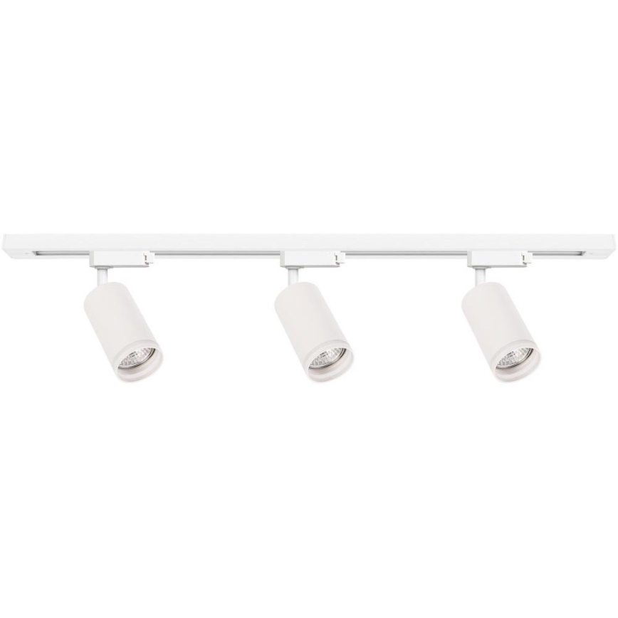 Foco para riel PIPE 3xGU10/10W/230V blanco