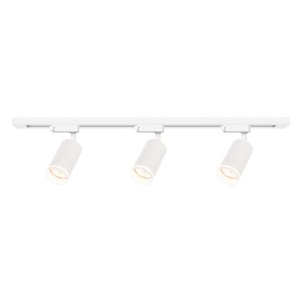 Foco para riel PIPE 3xGU10/10W/230V blanco