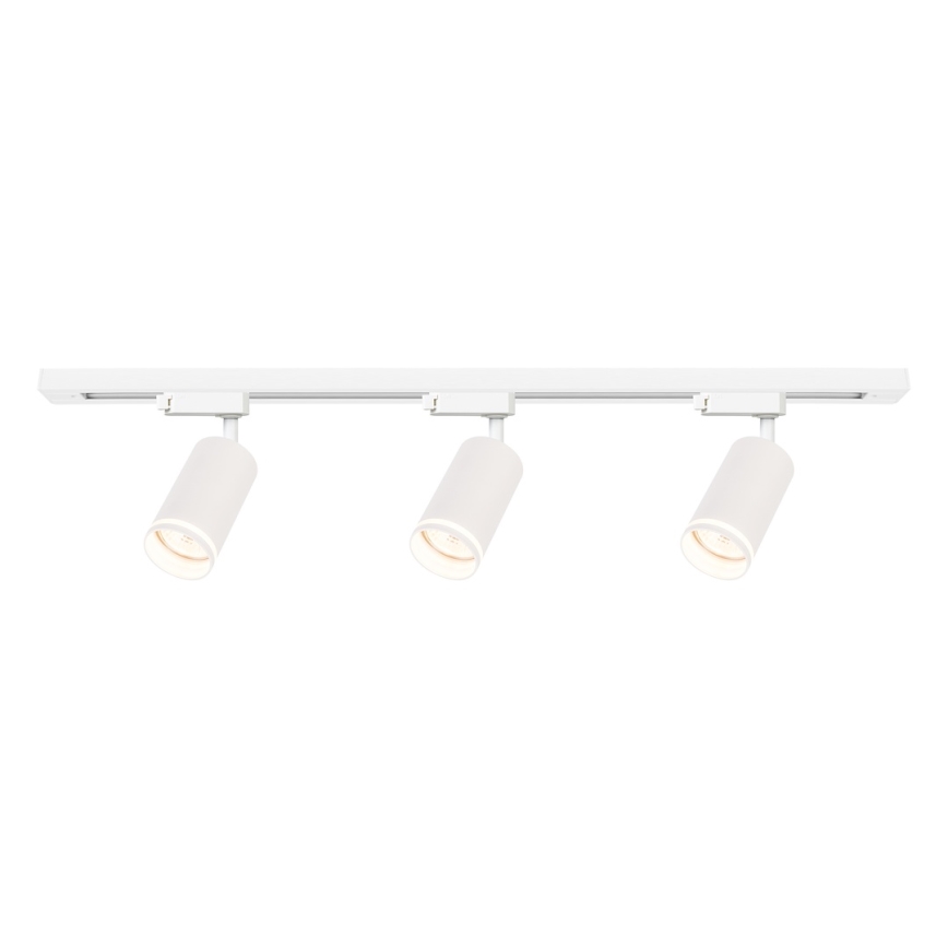Foco para riel PIPE 3xGU10/10W/230V blanco