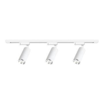 Foco para sistema de riel MICA 3xGU10/10W/230V blanco/cromo mate
