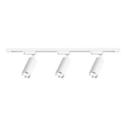 Foco para sistema de riel MICA 3xGU10/10W/230V blanco/cromo mate