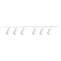 Foco para sistema de riel MICA 6xGU10/10W/230V blanco/cromo mate