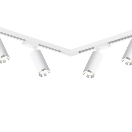 Foco para sistema de riel MICA 6xGU10/10W/230V blanco/cromo mate