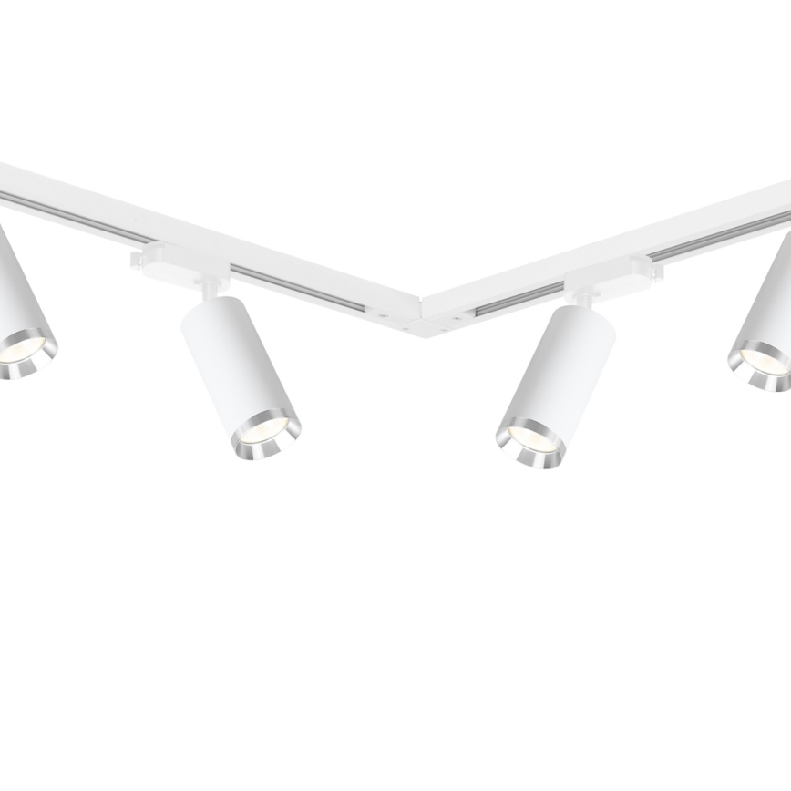 Foco para sistema de riel MICA 6xGU10/10W/230V blanco/cromo mate