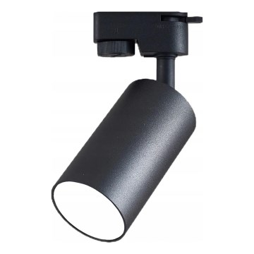Foco para sistema de riel monofásico 1x GU10/10W/230V, negro