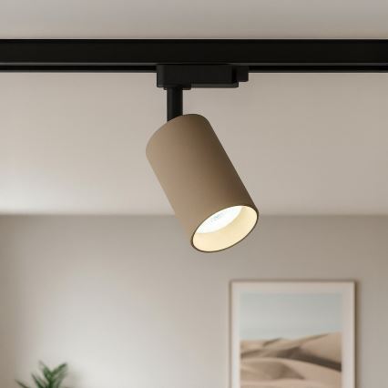 Foco para sistema de riel monofásico PIPE 1xGU10/10W/230V beige