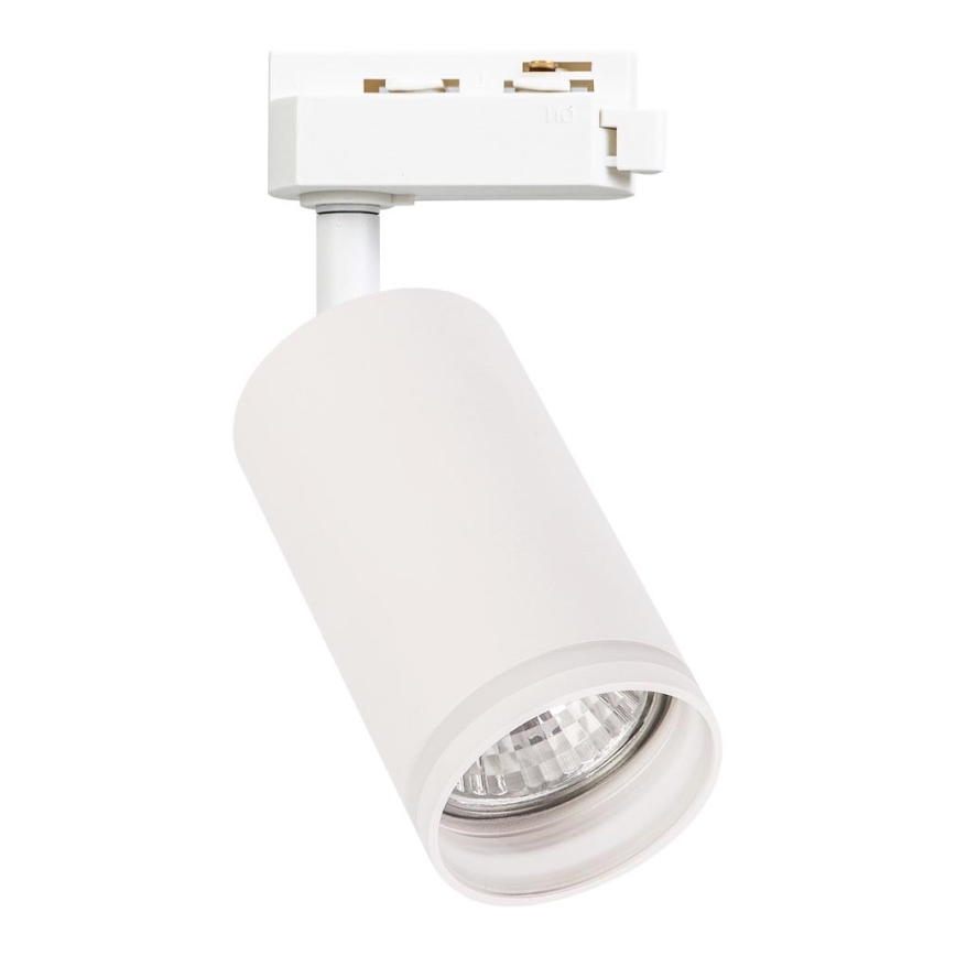Foco para sistema de riel monofásico PIPE 1xGU10/10W/230V blanco