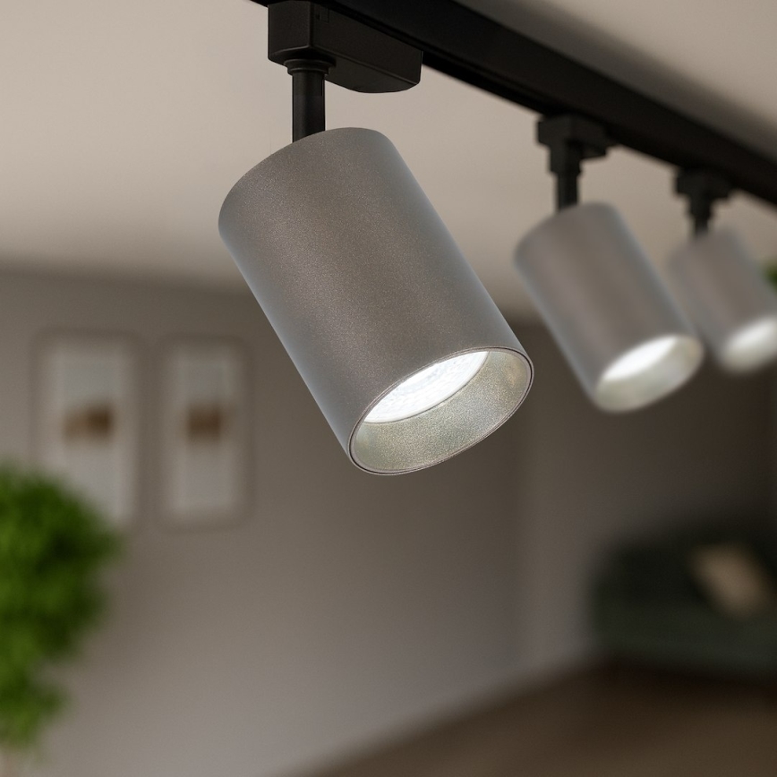 Foco para sistema de riel monofásico PIPE 1xGU10/10W/230V marrón