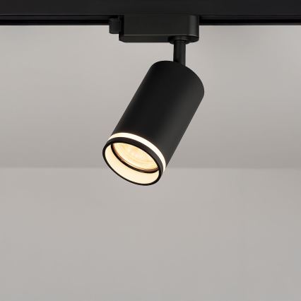 Foco para sistema de riel monofásico PIPE 1xGU10/10W/230V negro