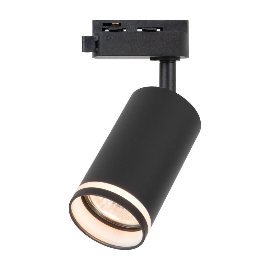 Foco para sistema de riel monofásico PIPE 1xGU10/10W/230V negro
