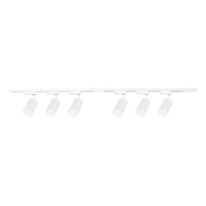 Foco para sistema de riel PIPE 6xGU10/10W/230V blanco