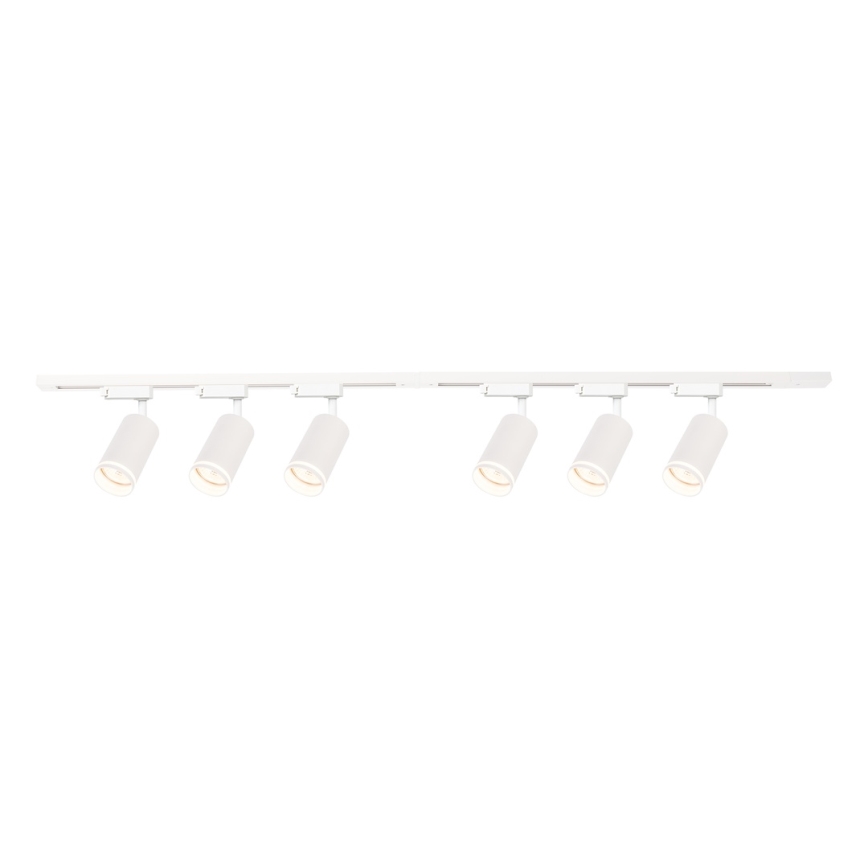 Foco para sistema de riel PIPE 6xGU10/10W/230V blanco