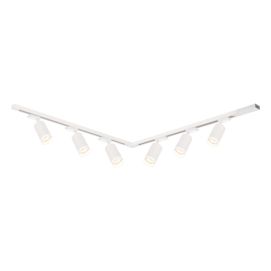 Foco para sistema de riel PIPE 6xGU10/10W/230V blanco