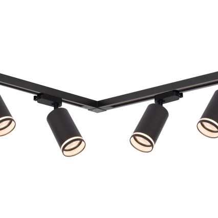 Foco para sistema de riel PIPE 6xGU10/10W/230V negro