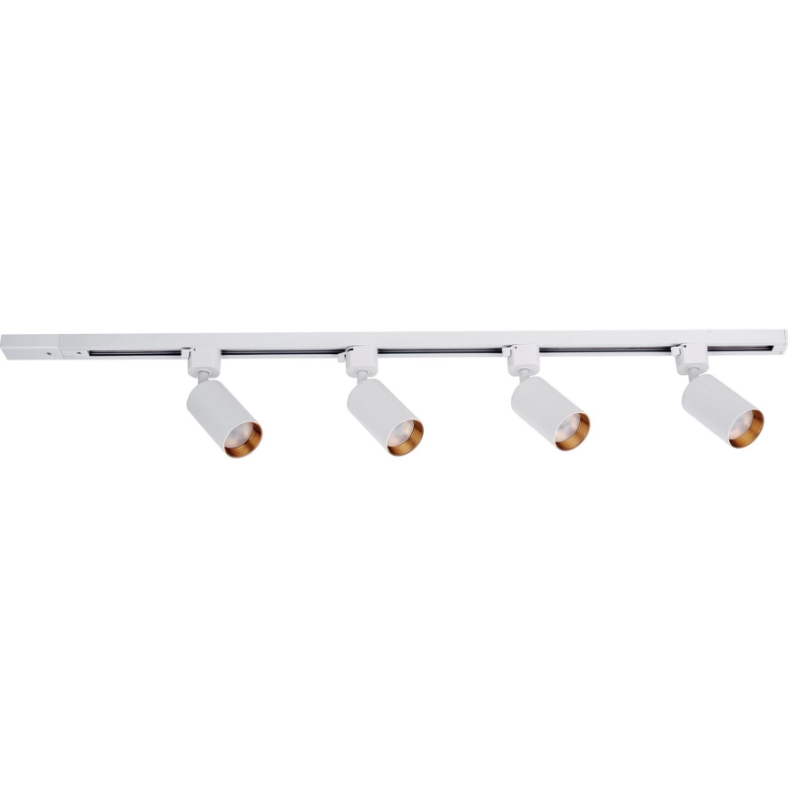 Foco para sistema de riel TRACER 4xGU10/10W/230V 1 m blanco