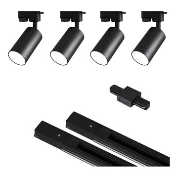 Foco para sistema de rieles 4xGU10/25W/230V 2 m negro