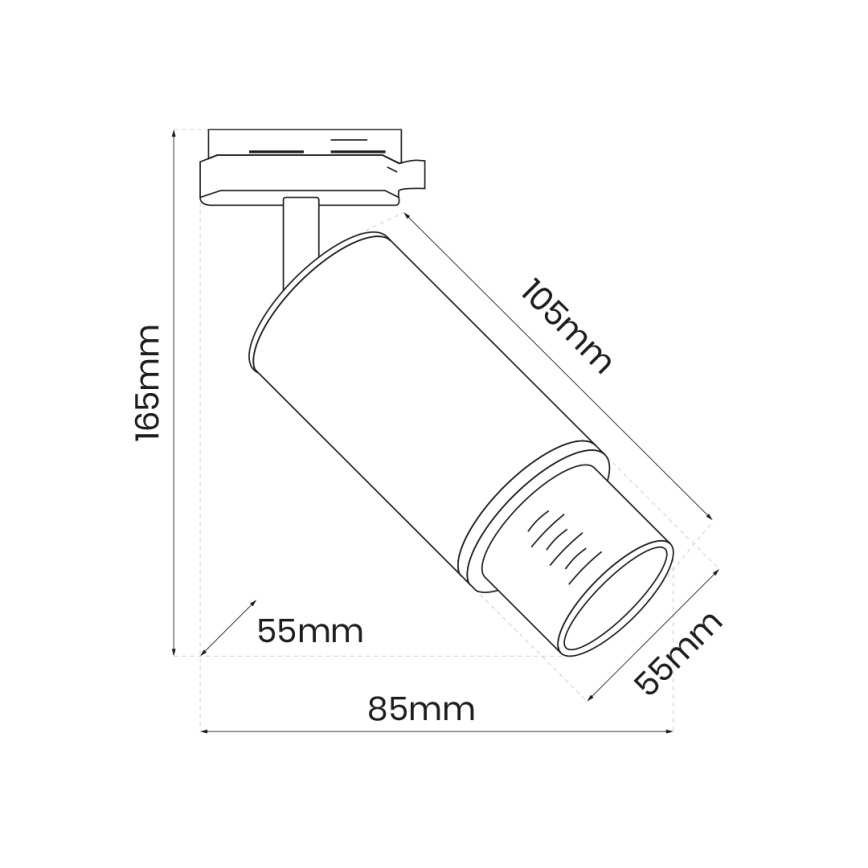 Foco para sistema de rieles MICA 1xGU10/25W/230V monofásico blanco