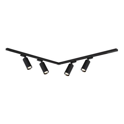 Foco para sistema de rieles MICA 4xGU10/10W/230V negro