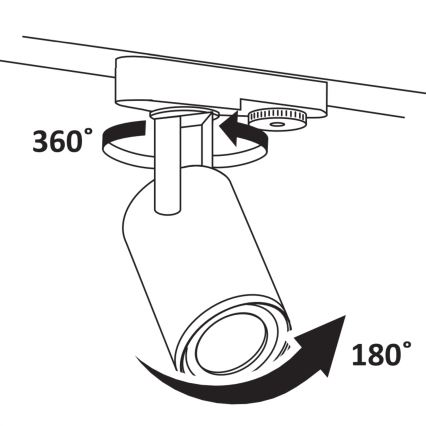 Foco para sistema de rieles MINOR 1xGU10/10W/230V negro