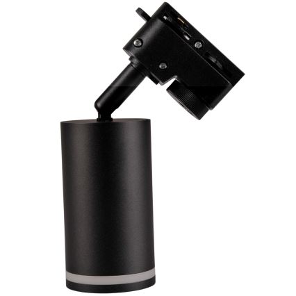 Foco para sistema de rieles PARIS 6xGU10/10W/230V + 2x1 m sistema de rieles negro