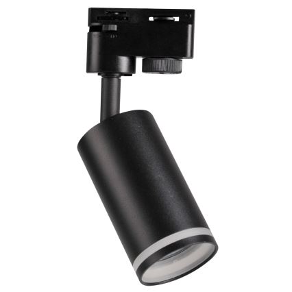 Foco para sistema de rieles PARIS 6xGU10/10W/230V + 2x1 m sistema de rieles negro