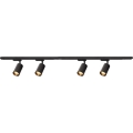 Foco para sistema de rieles PIPE 4xGU10/10W/230V negro