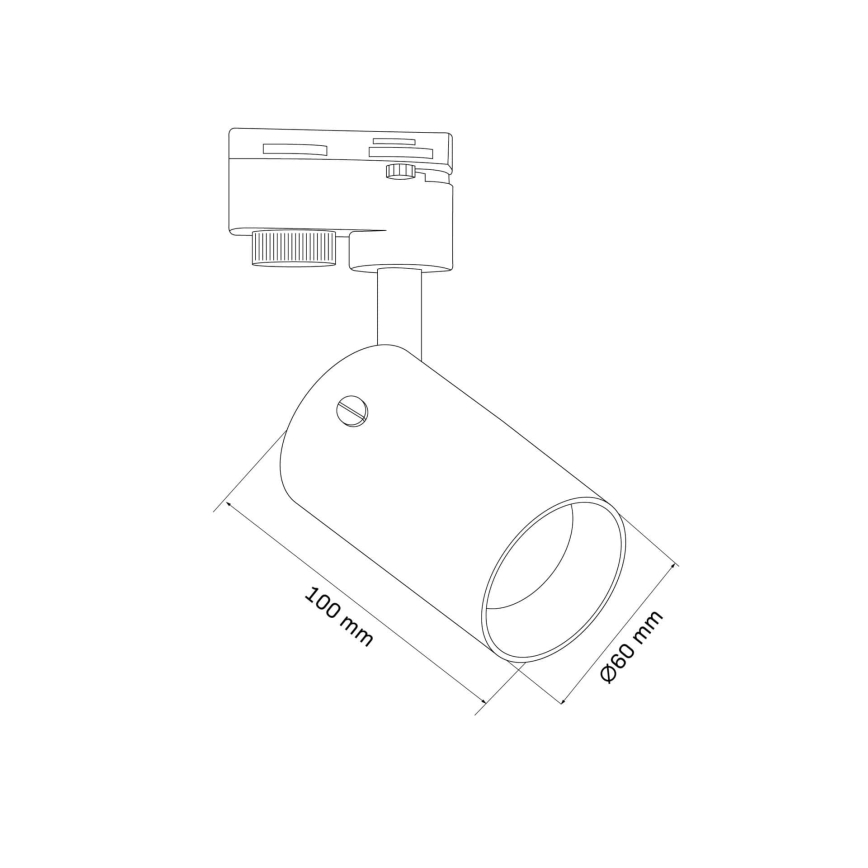 Foco para sistema de rieles SMOKY 1xGU10/10W/230V negro