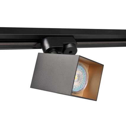 Foco para sistema de rieles SQUARE 1xGU10/10W/230V negro