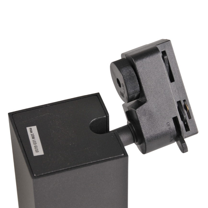 Foco para sistema de rieles SQUARE 1xGU10/10W/230V negro
