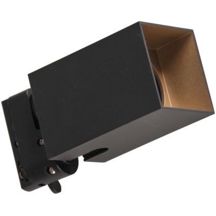 Foco para sistema de rieles SQUARE 3xGU10/10W/230V + 1 m sistema de rieles negro