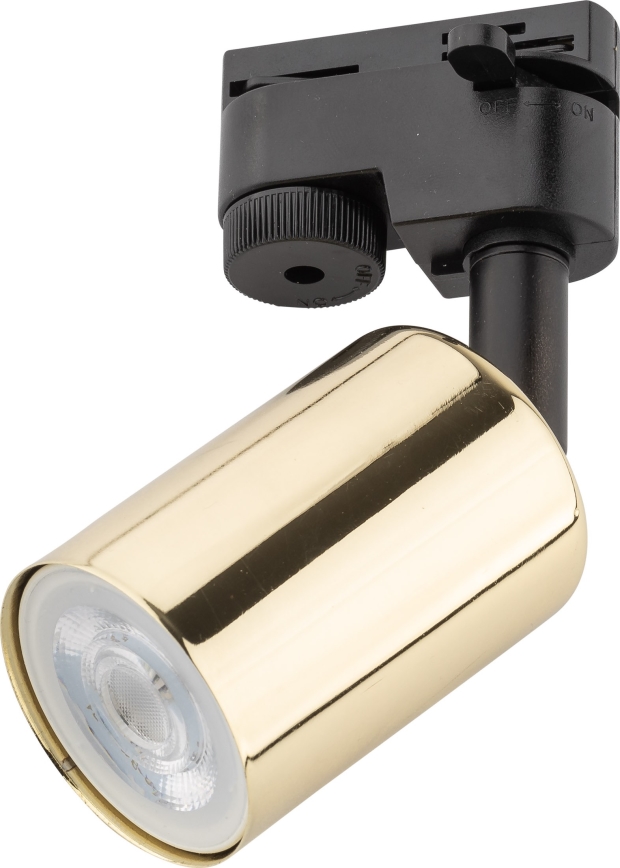Foco para sistema de rieles TOP 1xGU10/10W/230V dorado/negro