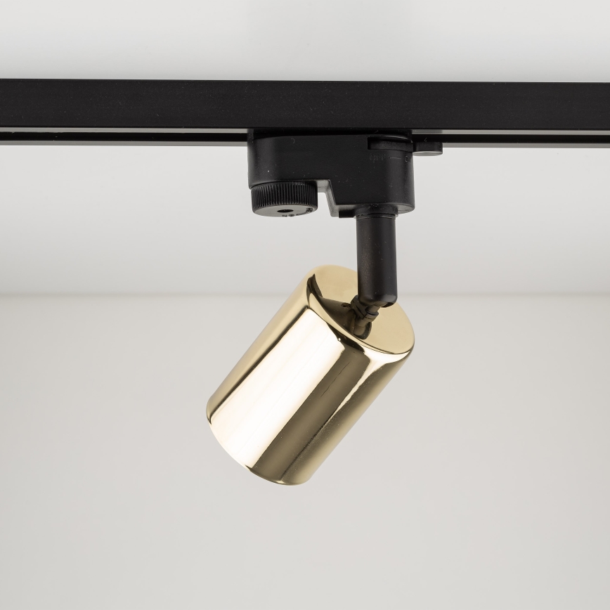 Foco para sistema de rieles TOP 1xGU10/10W/230V dorado/negro