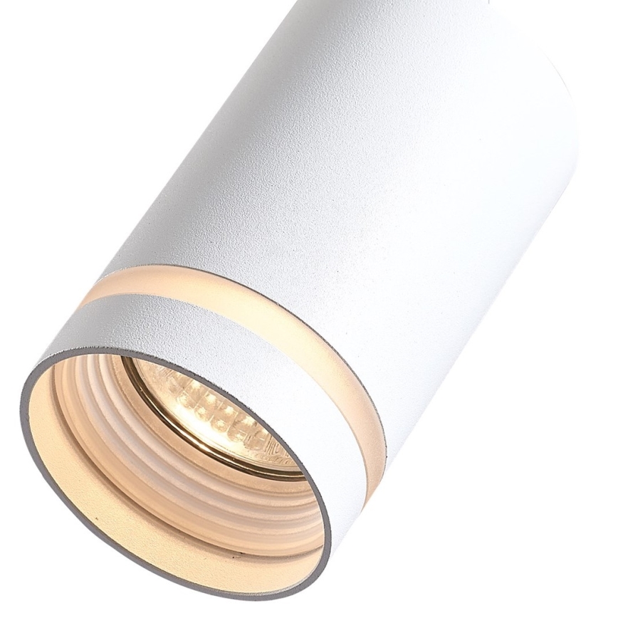 Foco para sistema de rieles trifásico PIPE 1xGU10/25W/230V blanco