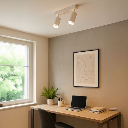 Foco PIPE 2xGU10/10W/230V blanco