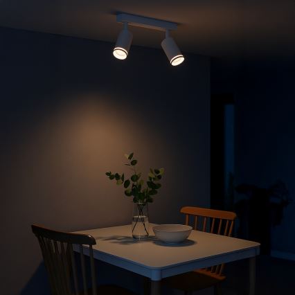 Foco PIPE 2xGU10/10W/230V blanco