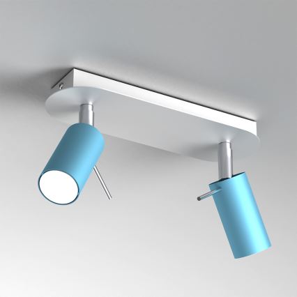 Foco PRESTON 2xGU10/MR11/40W/230V azul