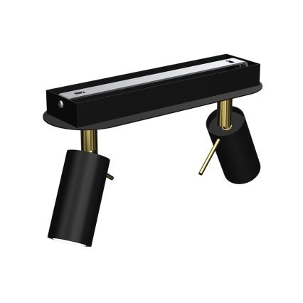 Foco PRESTON 2xGU10/MR11/40W/230V negro/dorado