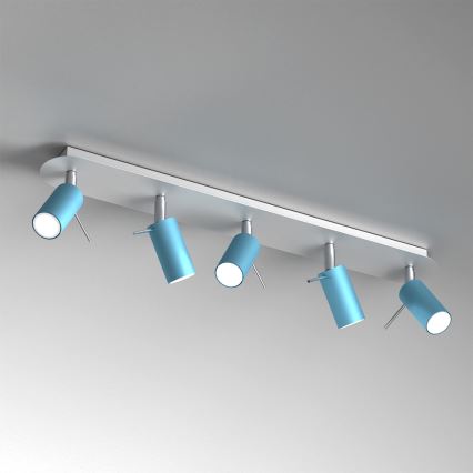 Foco PRESTON 5xGU10/MR11/40W/230V azul