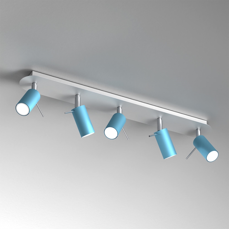 Foco PRESTON 5xGU10/MR11/40W/230V azul