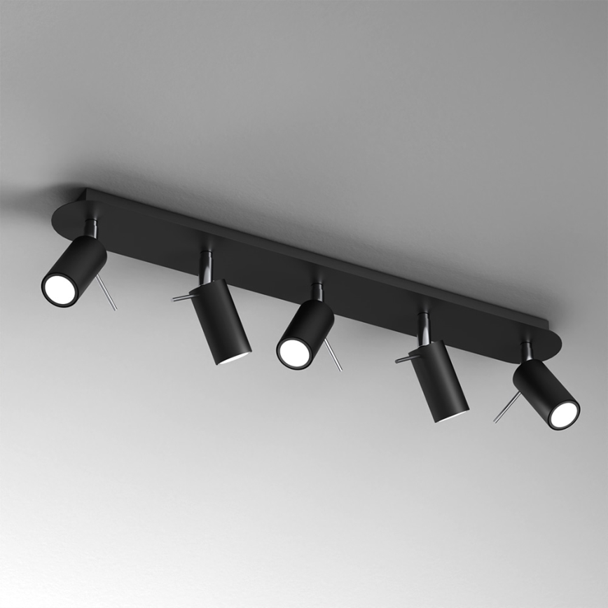 Foco PRESTON 5xGU10/MR11/40W/230V negro