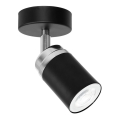 Foco RENO 1xGU10/8W/230V negro/cromo brillante