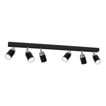 Foco RENO 6xGU10/60W/230V negro/cromo brillante